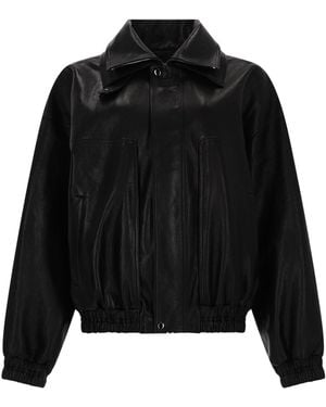 Magda Butrym Solid Shirt Collar Jacket - Black