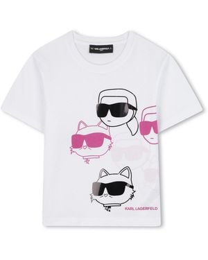 KARL LAGERFELD T Shirt With Logo - White
