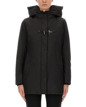 Fay Coat With Toggle - Black