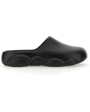 Moschino Rubber Teddy Sole Mules - White