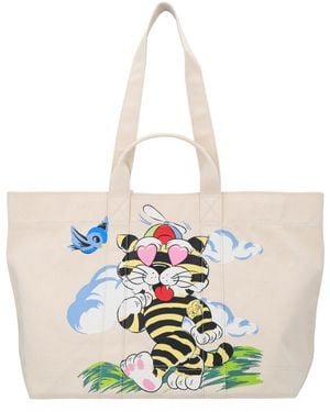 KENZO Cartoon Tote Bag Large - White