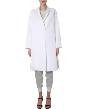 Fabiana Filippi CAPPOTTO REGULAR FIT IN MISTO LANA E SETA - Bianco