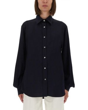 Moschino Relaxed Fit Cotton Shirt - Blue