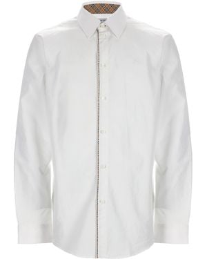 Burberry Camicia Con Finiture "Check" - White