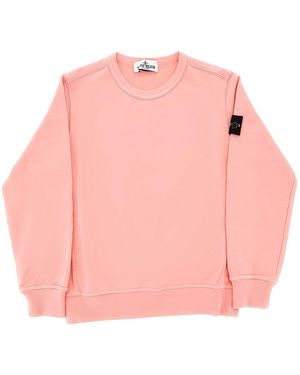Stone Island Sweatshirt With Logo - Pink