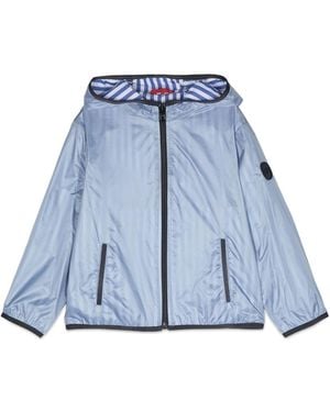 Fay Zipper And Hood Jacket - Blue