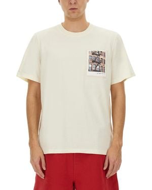 Helmut Lang Postcard Building" T-Shirt - White