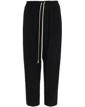 Rick Owens Pantalone "Drawstring Astaires" Cropped - Black