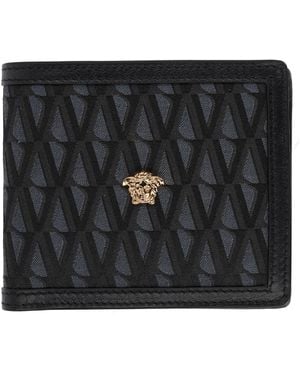Versace Wallet With Logo - Black