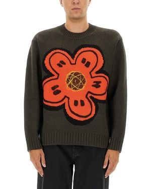 KENZO Sweater With "Boke Flower" - Black