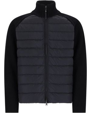 Parajumpers Cardigan Ibrido "Olmo" - Black