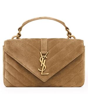 Saint Laurent Mini College Chain Bag - Brown