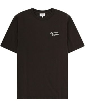 Maison Kitsuné Maison Kitsuné T-Shirt Con Logo - Black