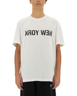 Helmut Lang Bold Graphic Logo T-Shirt - Grey