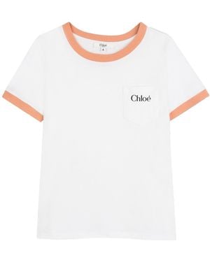 Chloé T-Shirt Con Logo - White