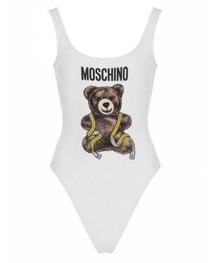 Moschino Costume Da Bagno Intero "Teddy" - White