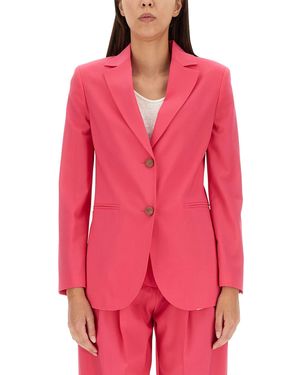 Alysi Single-Breasted Jacket - Red