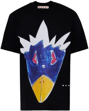 Marni T Shirt With Logo - Black