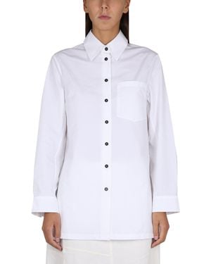 Jil Sander Poplin Shirt With Pointed Collar - White