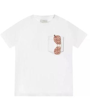 Fendi T-Shirt "Sunglasses" - White