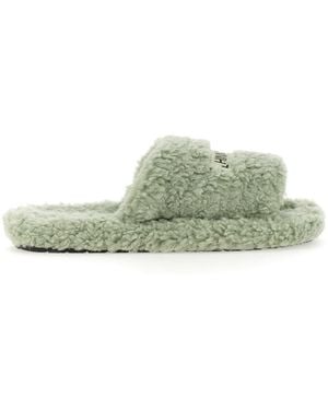 hinnominate Ecofur Slipper With Logo - Green