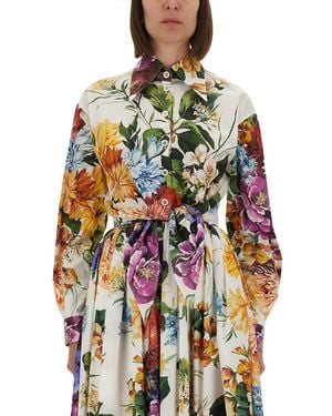 Dolce & Gabbana Floral Crop Shirt - Multicolour