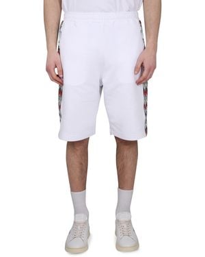 Missoni Cotton Fleece Bermuda Shorts - White
