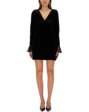 Nina Ricci Mini Dress With Bow - Black