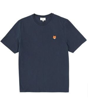 Maison Kitsuné T-Shirt Fox Head - Blue