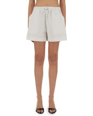 Moschino Wide Fit Cotton Shorts - White
