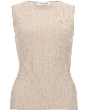 Maison Kitsuné Top A Costine "Baby Fox" - Natural