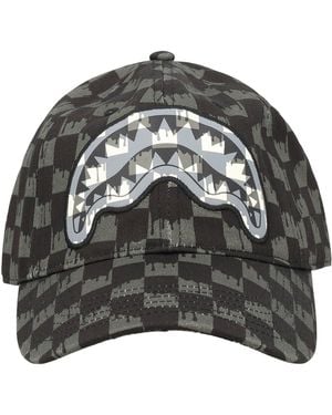 Sprayground Cappello Da Baseball "Drip Check Shark" - Grey