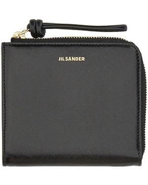 Jil Sander Leather Card Holder - Black