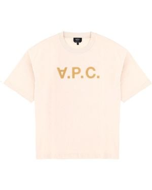 A.P.C. T-Shirt With Logo - Natural