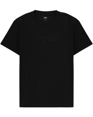 Fendi T-Shirt Con Logo 3D - Black