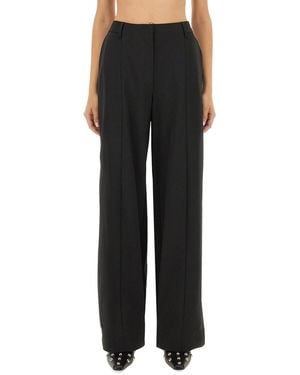 Jean Paul Gaultier Straight-Leg Trousers With Stirrup Design - Black