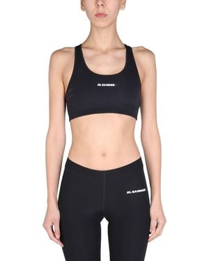 Jil Sander Logo Sports Bra - Black