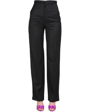 ANOUKI Straight Leg Wool Pants - Black