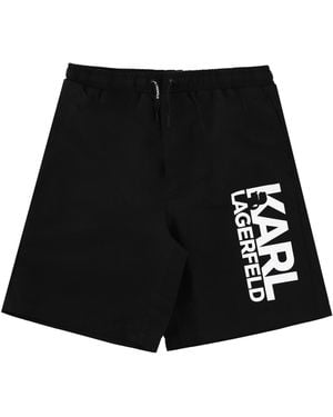 KARL LAGERFELD Shorts Con Logo - Black