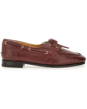 Bally Pathy Leather Lace-Up Loafers - Brown