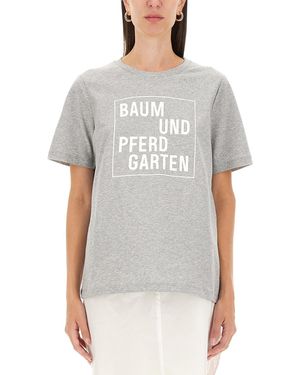 Baum und Pferdgarten T-Shirt Jawo - Grigio