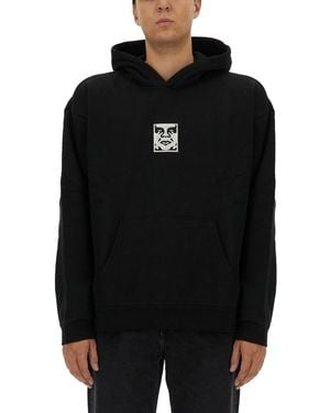 Obey Sweatshirt With Print - Black