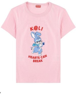KENZO T-Shirt Cartoon" - Pink
