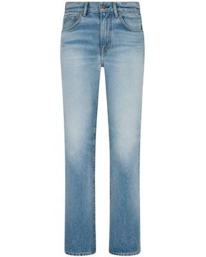 Tom Ford "Stone" Washed Denim Jeans - Blue