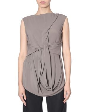 Rick Owens Draped Top - Grey