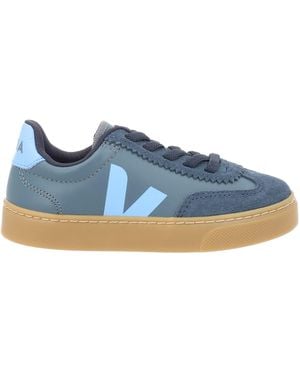 Veja Sneaker "Volley" Con Lacci Elastici - Blue