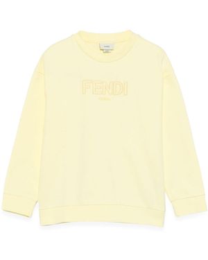 Fendi Sweatshirt With Logo - White
