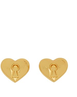 Moschino Logo Earring - Metallic