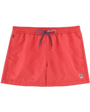 Paul Smith Costume Da Bagno Con Logo - Red