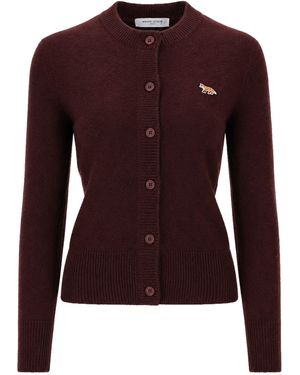 Maison Kitsuné Cardigan "Baby Fox" - Brown